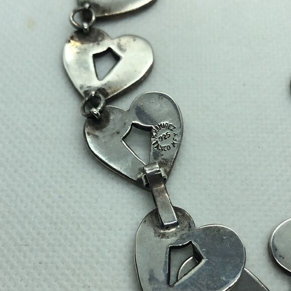 💛 Silver Abalone Heart Choker Necklace - Picture 5 of 5